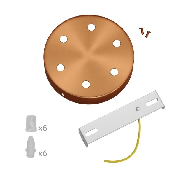 Classic 6-hole Round Metal Ceiling Canopy Kit