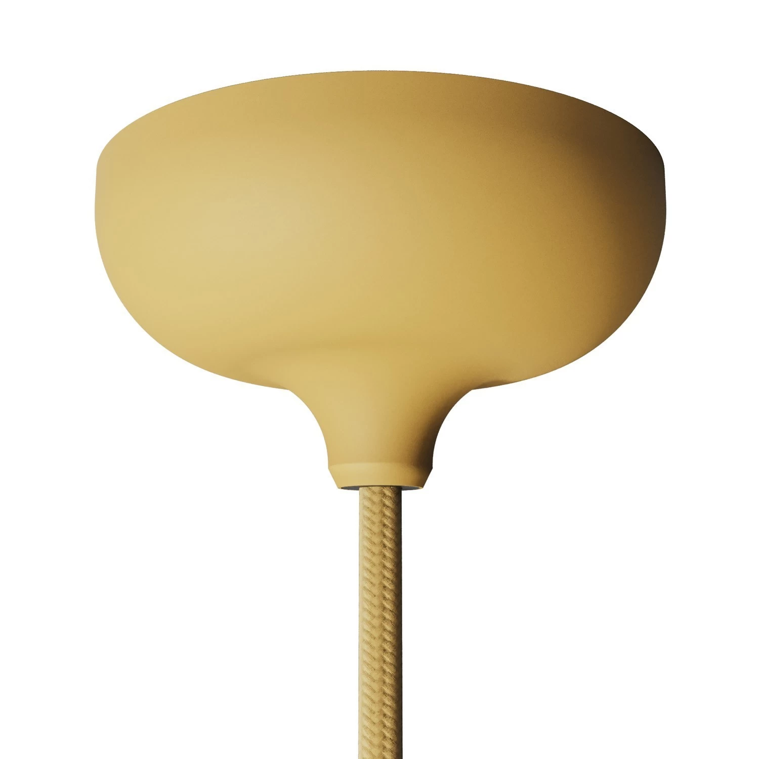 Silicone rose kit with central hole suitable for lampshade - Yellow mustard