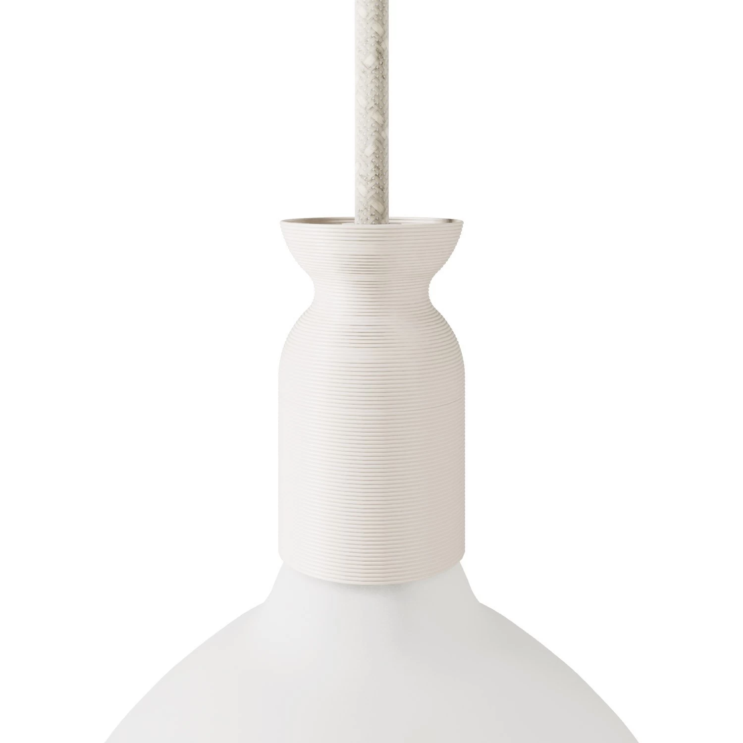 E26 socket kit in recycled plastic from 3D printing - Eggshell