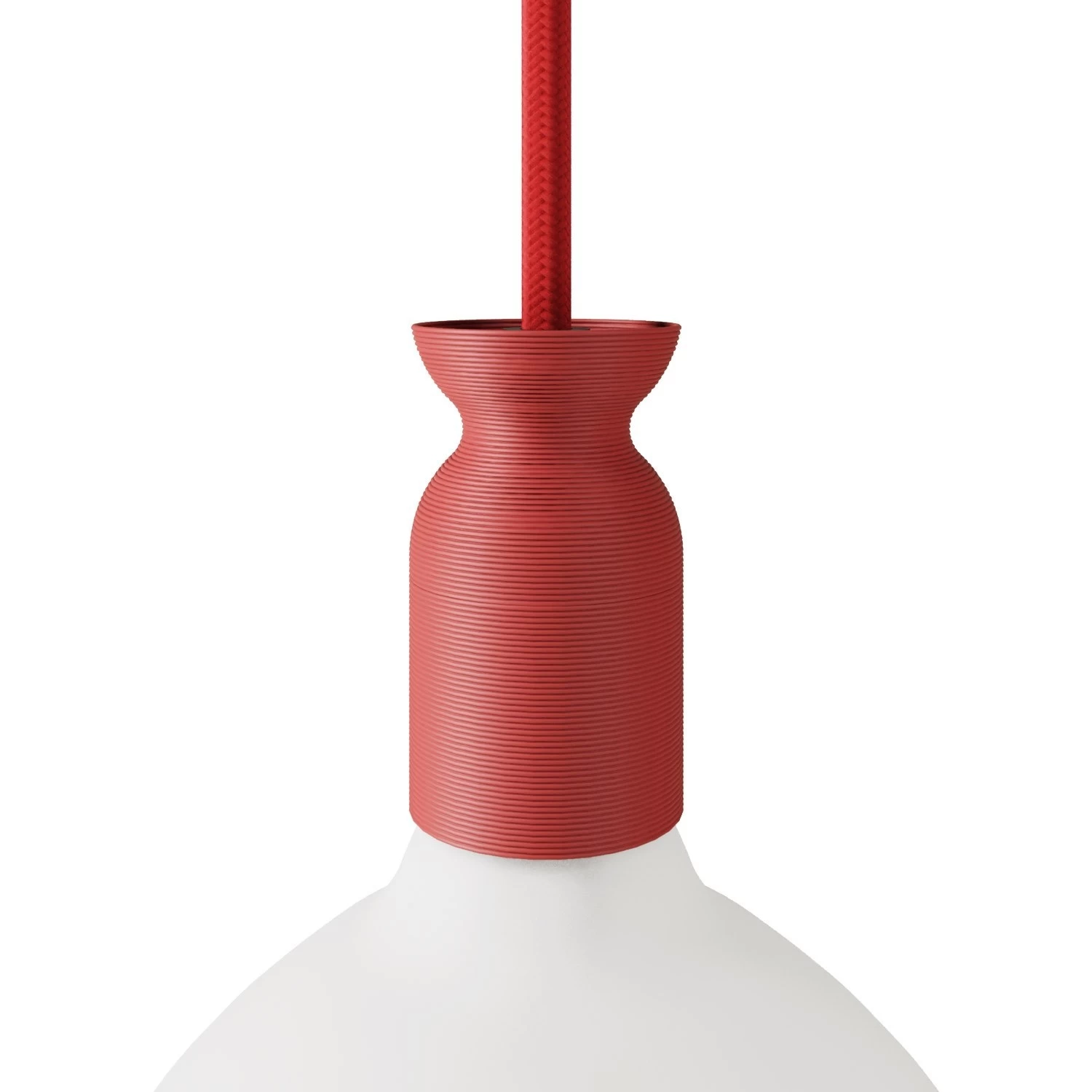 E26 socket kit in recycled plastic from 3D printing - Terracotta