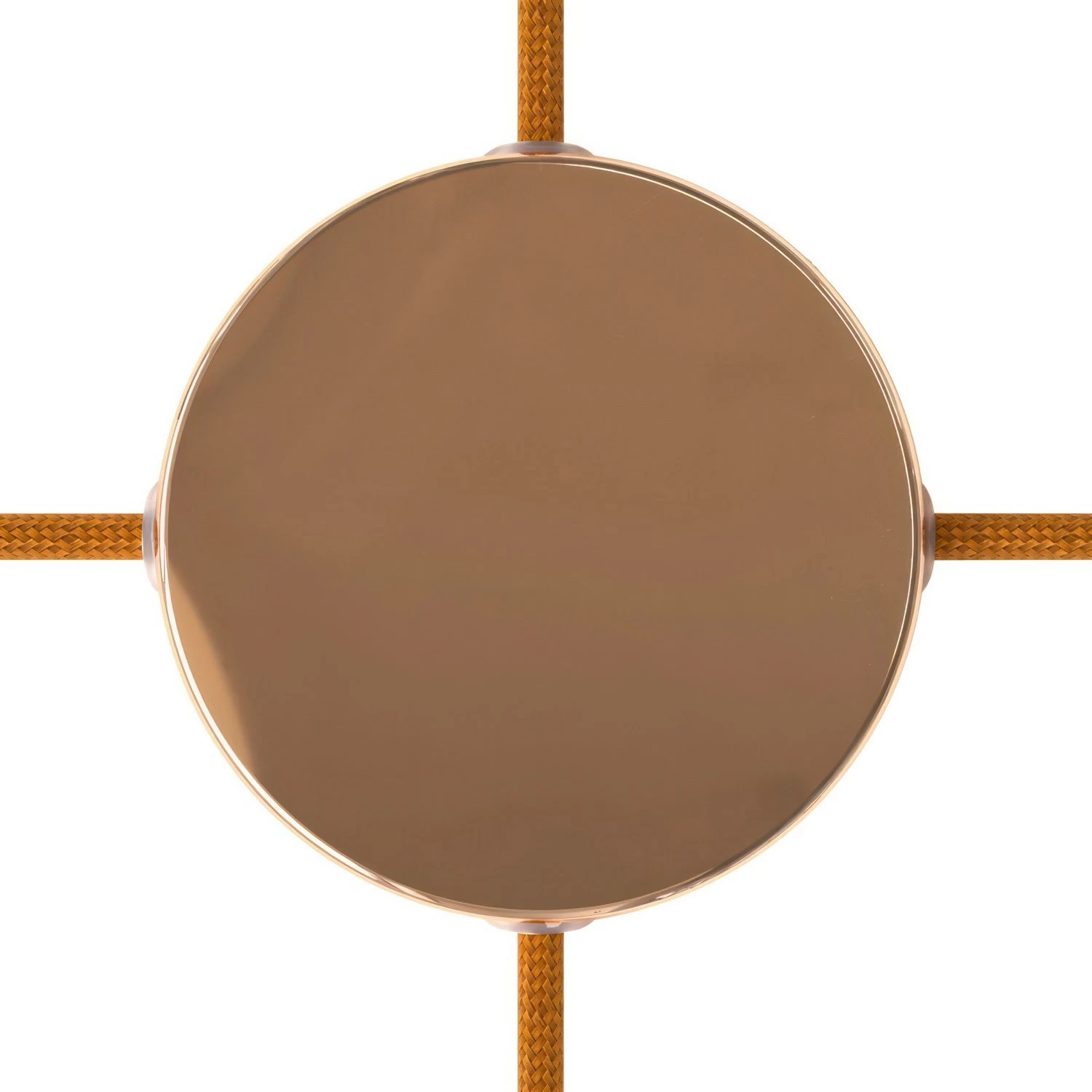 Classic Round Metal Ceiling Canopy Kit - Blank with 4 side holes - Copper
