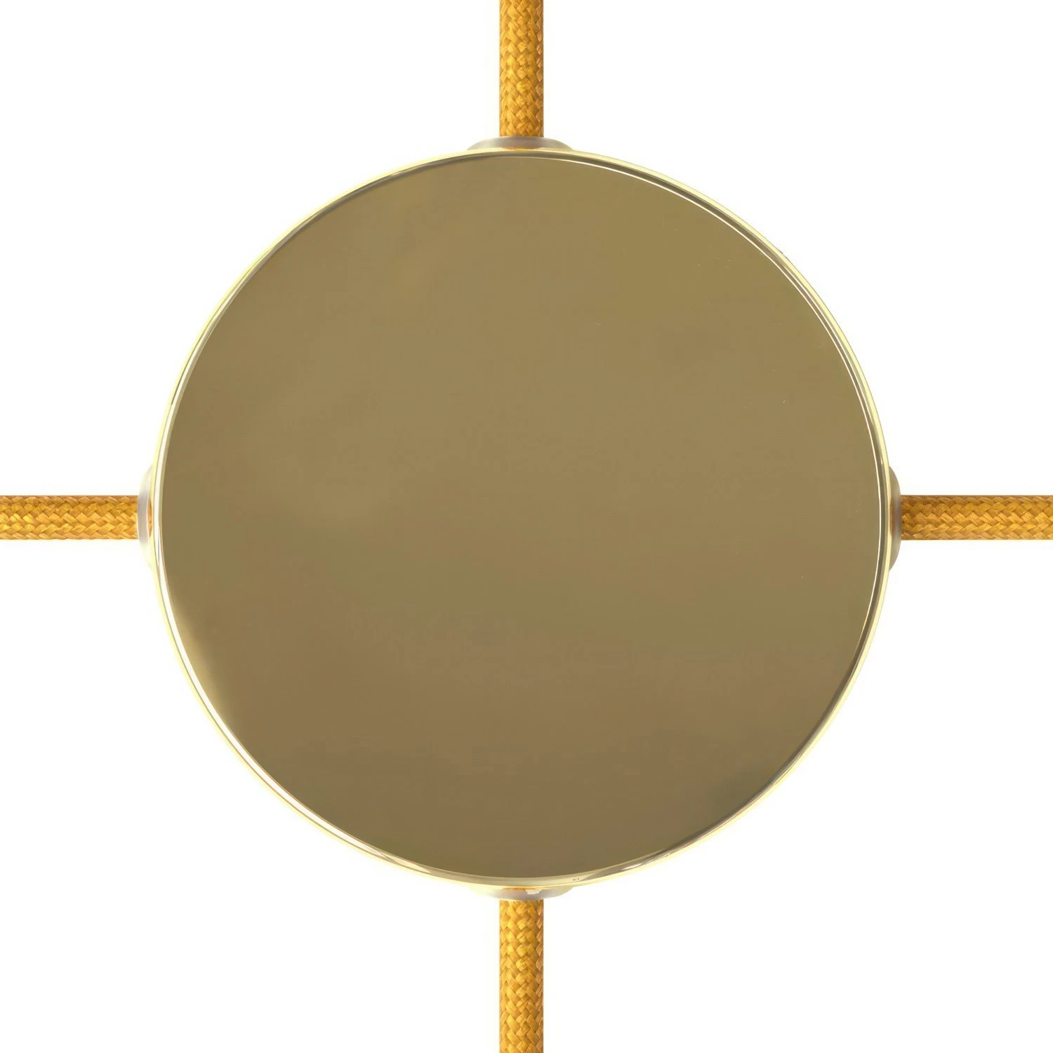 Classic Round Metal Ceiling Canopy Kit - Blank with 4 side holes - Brass