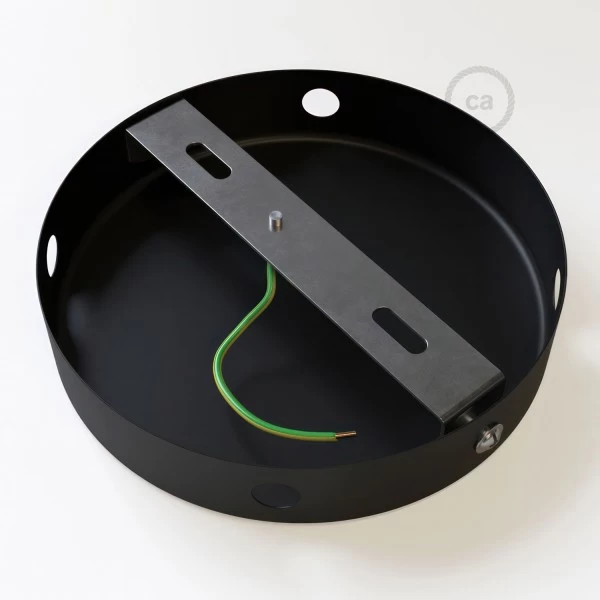 Classic Round Metal Ceiling Canopy Kit - Blank with 4 side holes