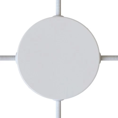 Classic Round Metal Ceiling Canopy Kit - Blank with 4 side holes