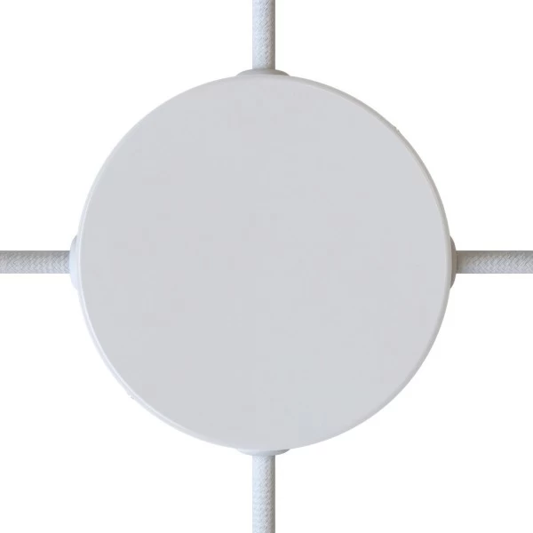 Classic Round Metal Ceiling Canopy Kit - Blank with 4 side holes