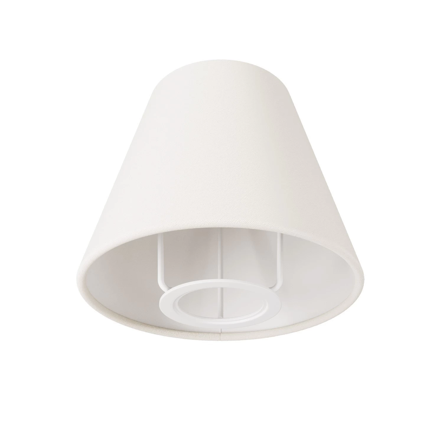 Impero Mini Lamp Shade with E26 Socket | For Wall or Table Fixtures | Made in Italy - White canvas