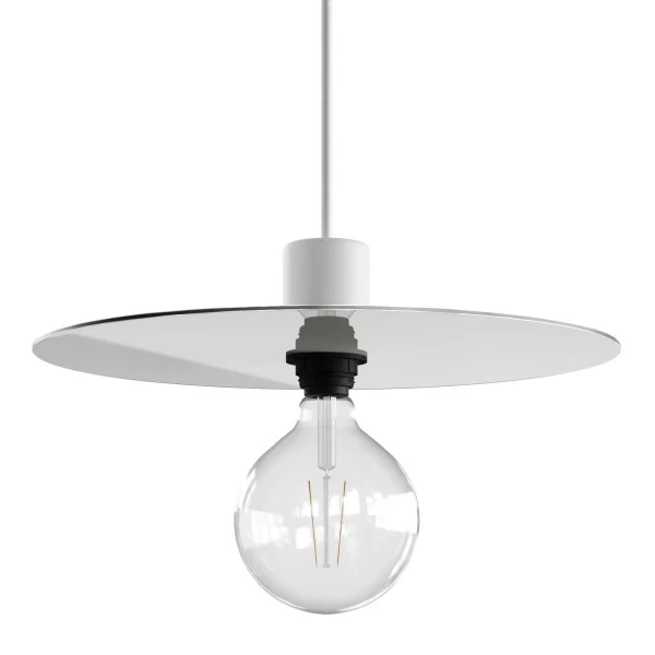 Oversize Ellepì flat lampshade in Dibond for outdoor pendant lighting, diameter 15,7" - Made in Italy