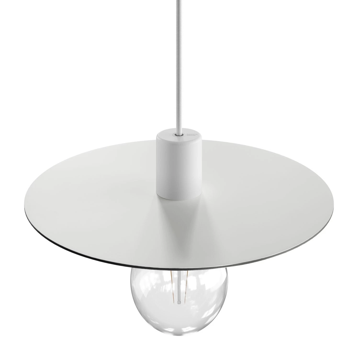 Oversize Ellepì flat lampshade in Dibond for outdoor pendant lighting, diameter 15,7" - Made in Italy