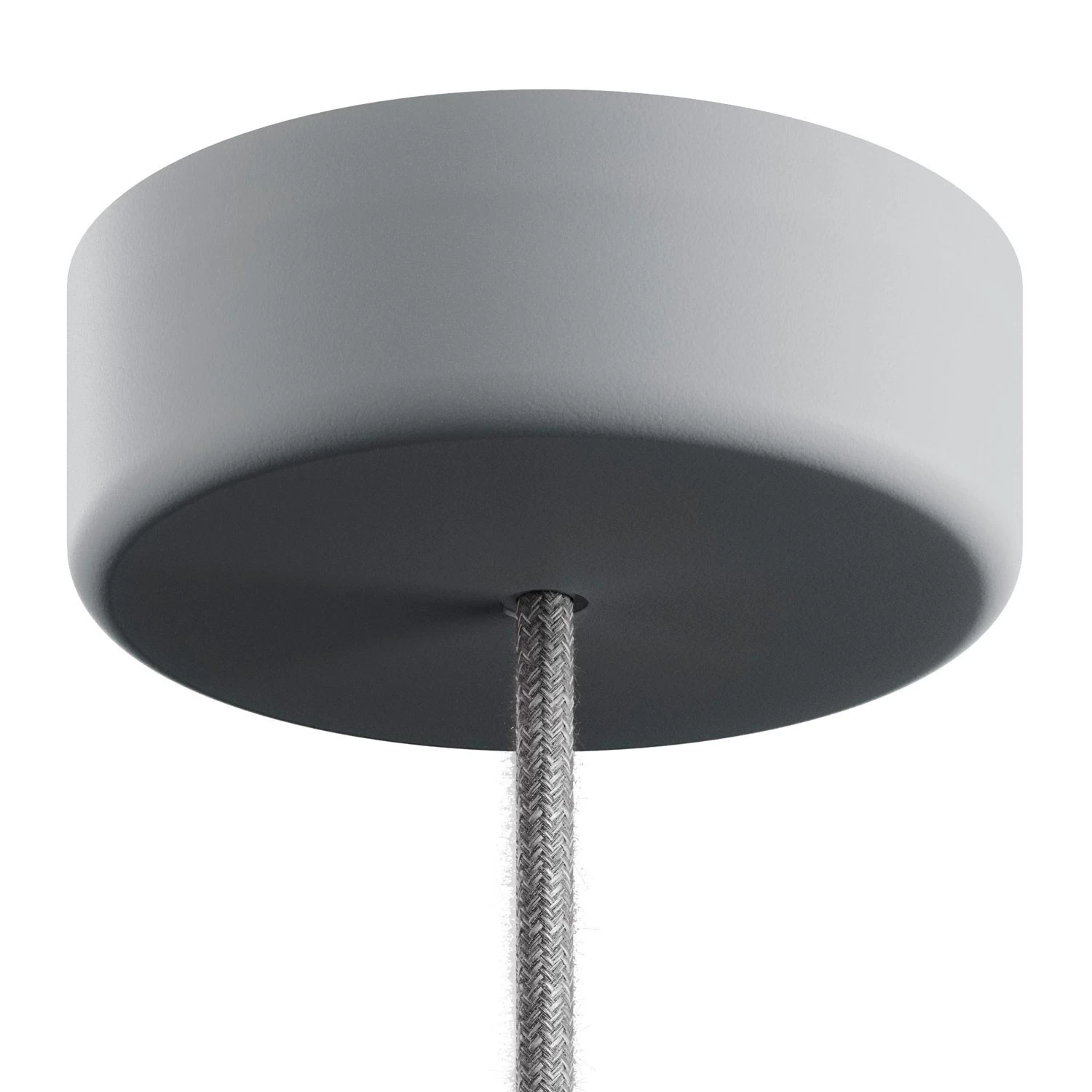EIVA Cylindrical ceiling canopy kit suitable for wet locations - in soft touch silicone - Glacier grey
