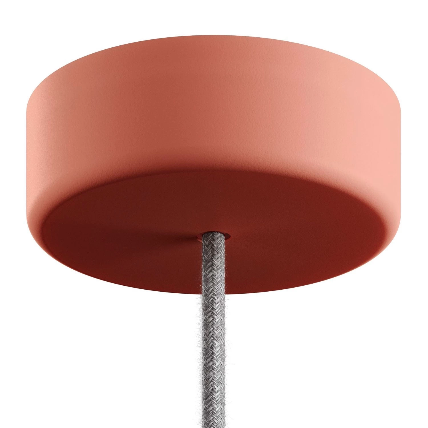 EIVA Cylindrical ceiling canopy kit suitable for wet locations - in soft touch silicone - Salmon