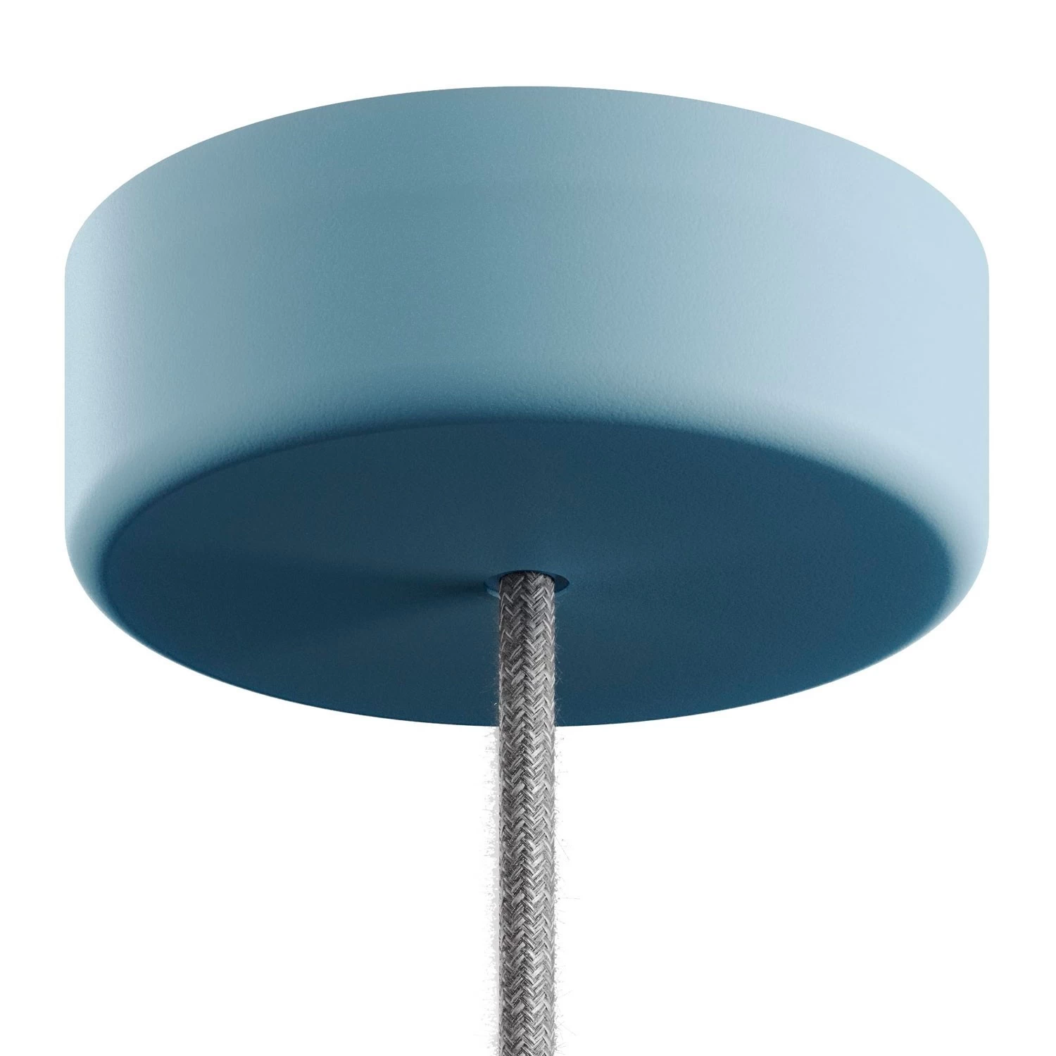 EIVA Cylindrical ceiling canopy kit suitable for wet locations - in soft touch silicone - Soft blue