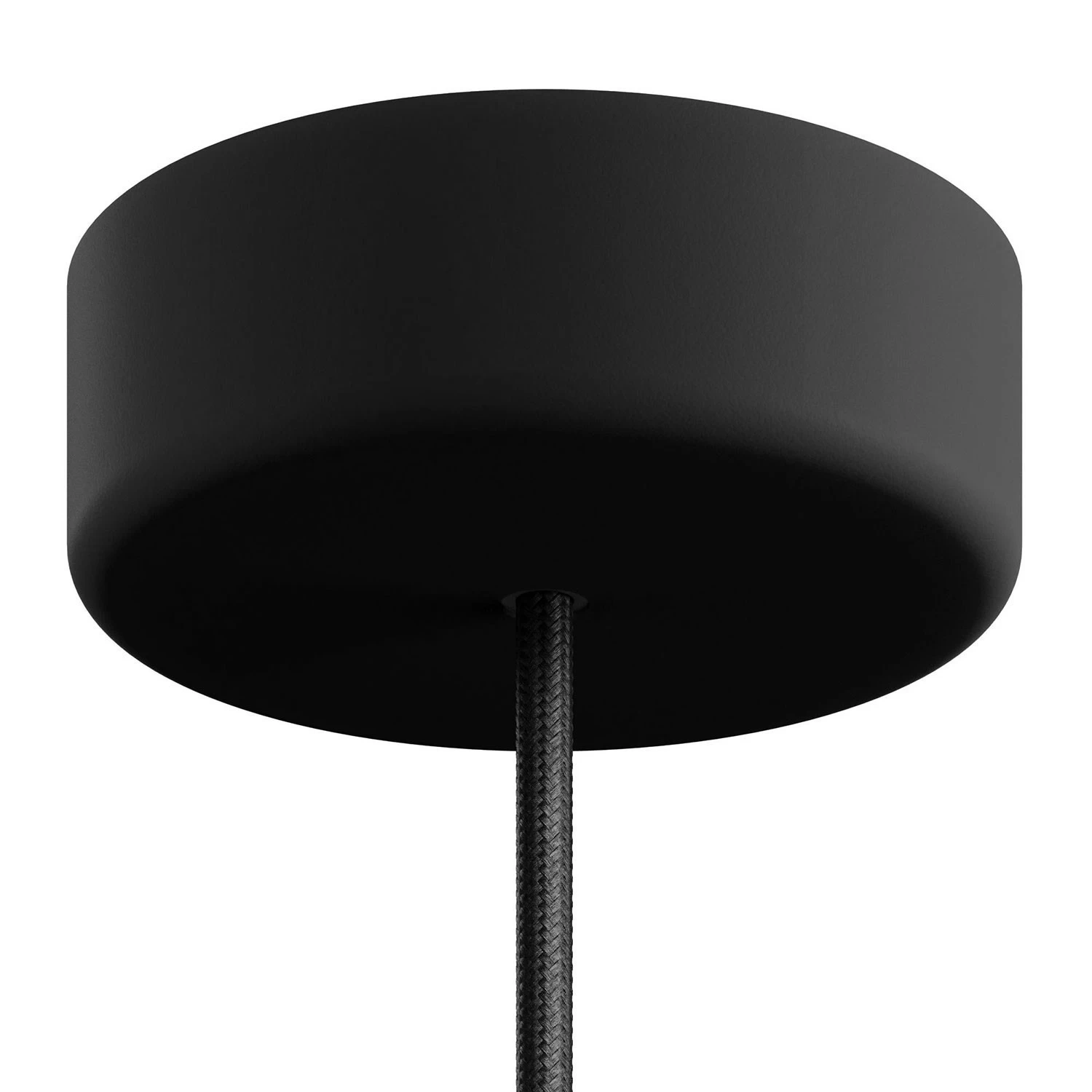 EIVA Cylindrical ceiling canopy kit suitable for wet locations - in soft touch silicone - Black