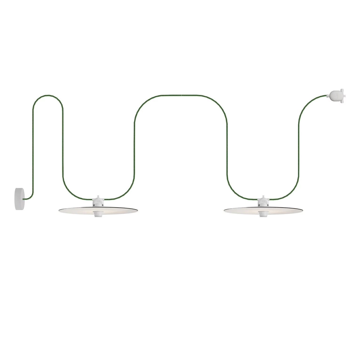 EIVA outdoor string light for wet locations with 2 lampshades and canopy