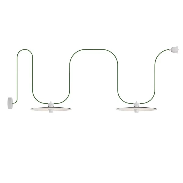 EIVA outdoor string light for wet locations with 2 lampshades and canopy