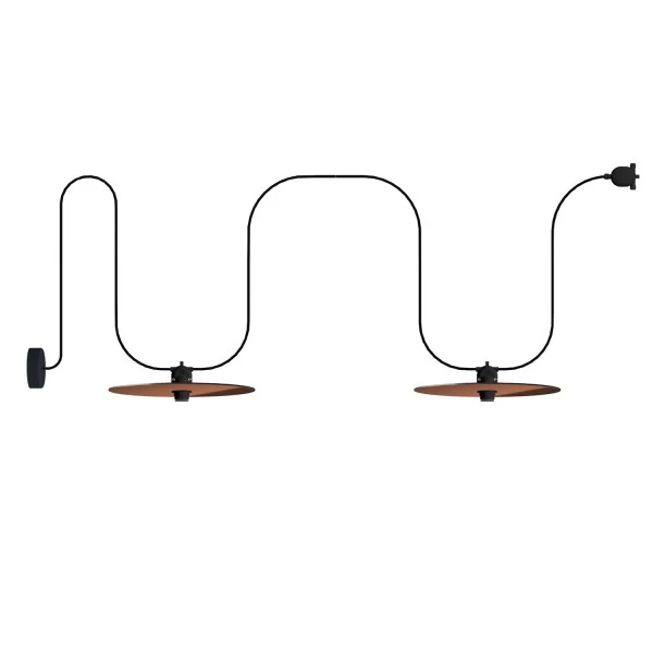 EIVA outdoor string light for wet locations with 2 lampshades and canopy