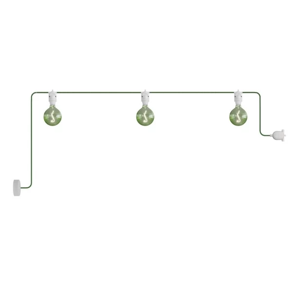 EIVA outdoor string light for wet locations with 3 lights and canopy
