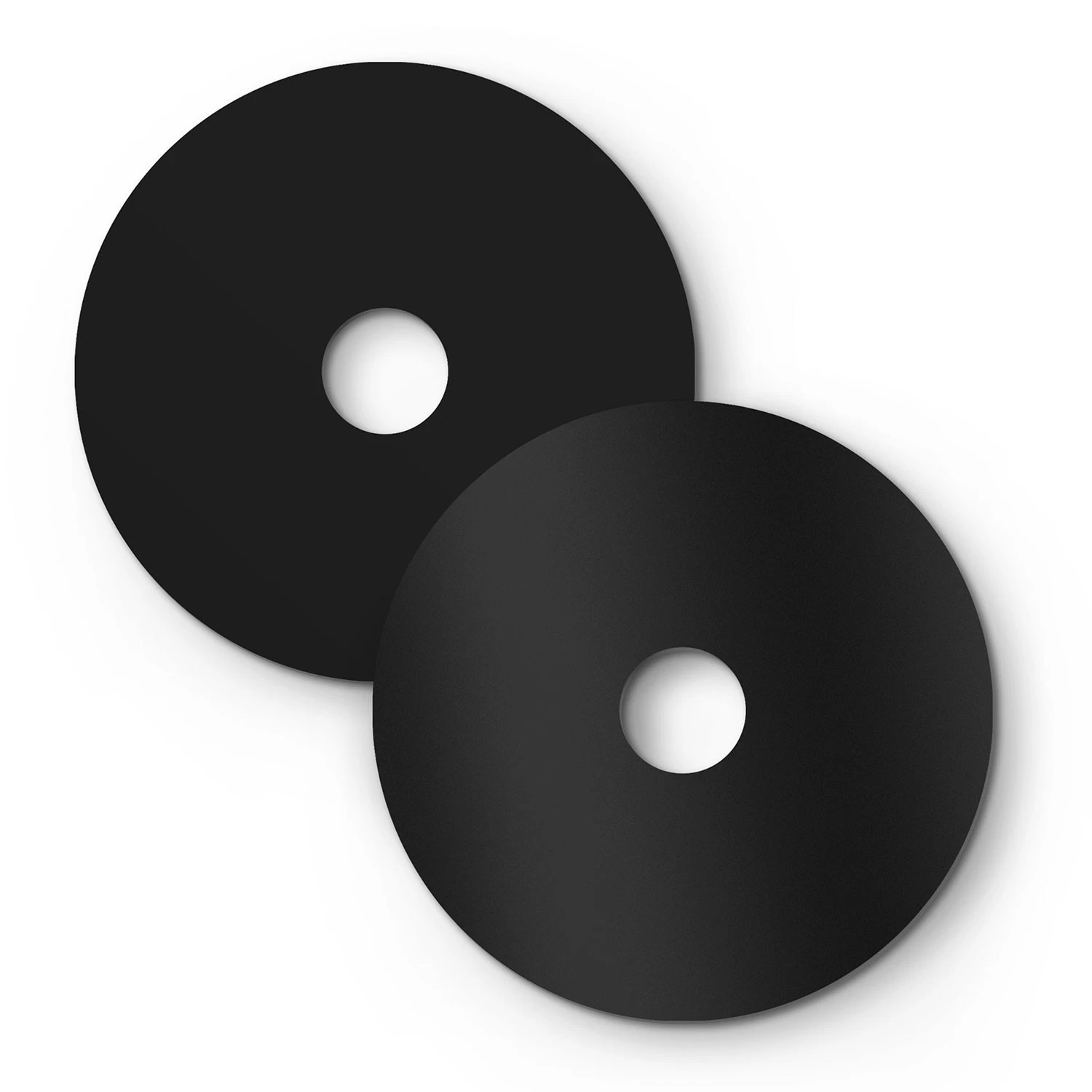 Mini Ellepì 'Solid Color' flat lampshade  ideal for suspension, wall lamps or for string lights, 9,4" diameter - Made in Italy - Glossy black - Matt black