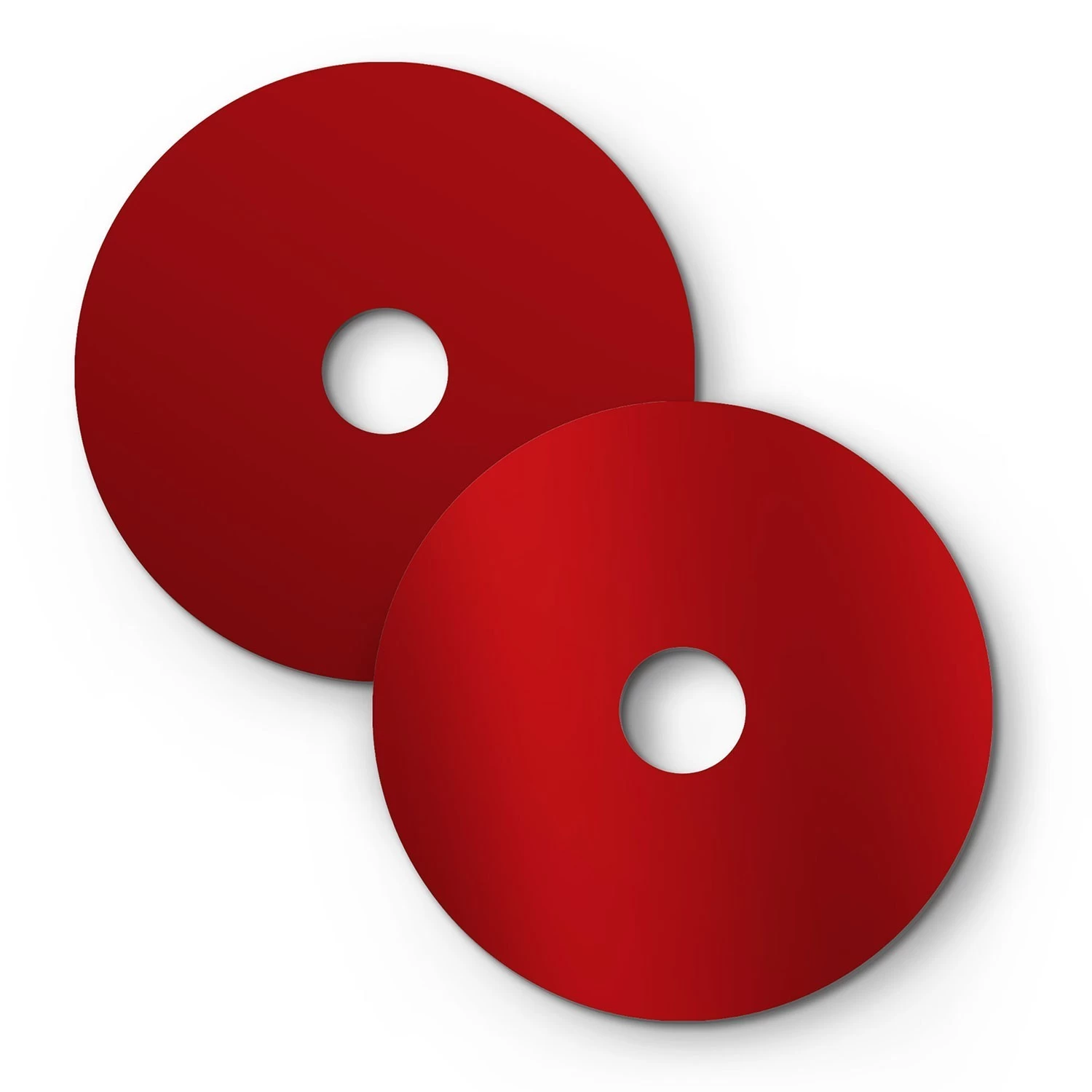 Mini Ellepì 'Solid Color' flat lampshade  ideal for suspension, wall lamps or for string lights, 9,4" diameter - Made in Italy - Glossy red - Matt red