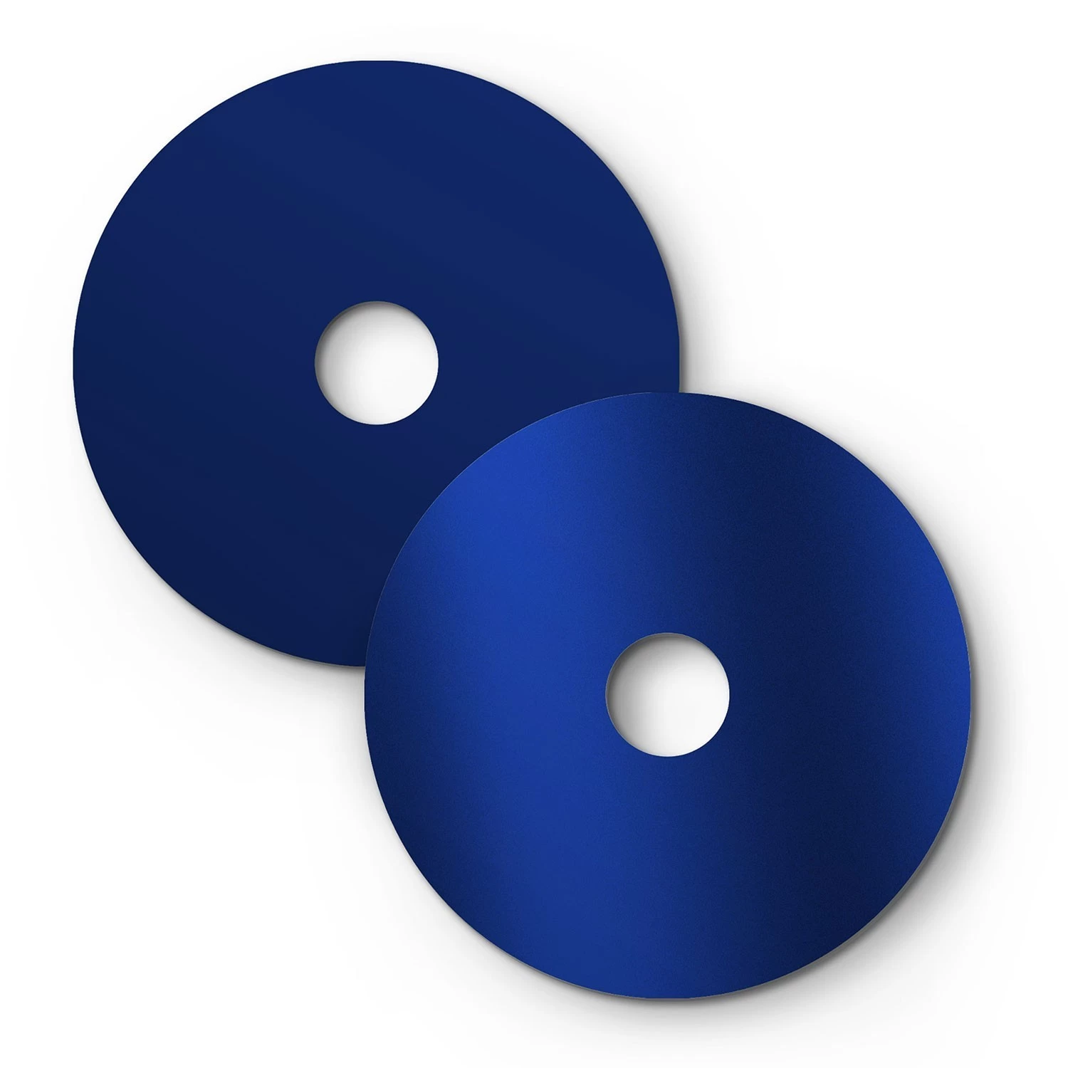 Mini Ellepì 'Solid Color' flat lampshade  ideal for suspension, wall lamps or for string lights, 9,4" diameter - Made in Italy - Glossy blue - Matt blue