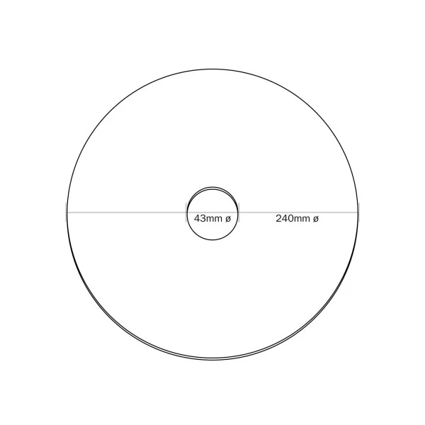 Mini Ellepì 'Solid Color' flat lampshade  ideal for suspension, wall lamps or for string lights, 9,4" diameter - Made in Italy