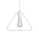 Pendant lamp with textile cable, Duedì Apex lampshade and metal details
