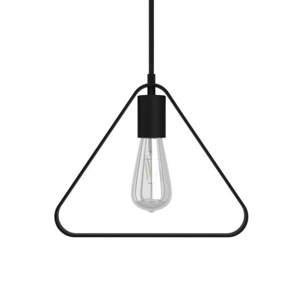 Pendant lamp with textile cable, Duedì Apex lampshade and metal details