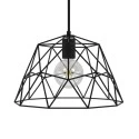 Pendant lamp with textile cable, Dome lampshade and metal details