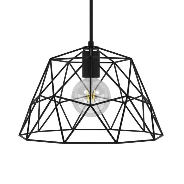 Pendant lamp with textile cable, Dome lampshade and metal details
