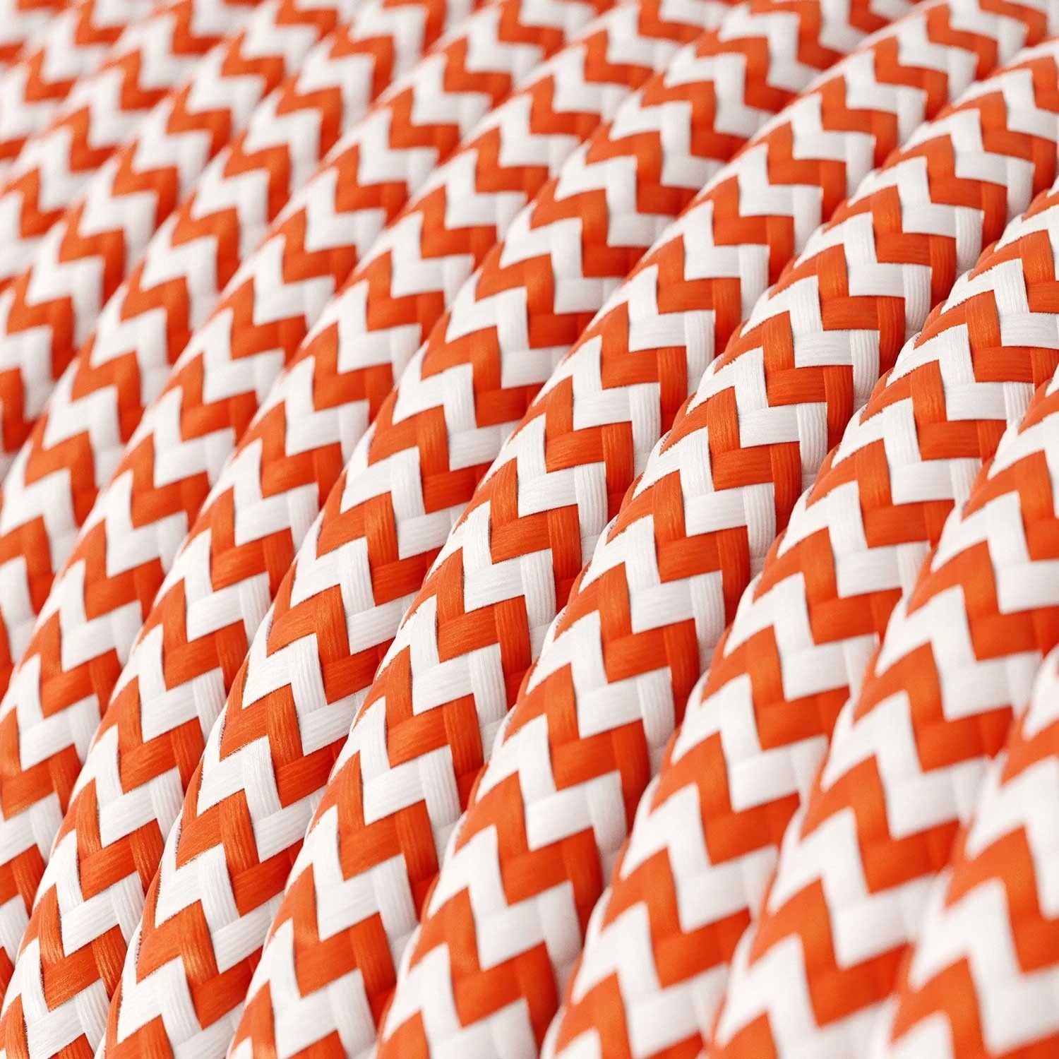 Pendant lamp with textile cable, Cylinder fabric lampshade and metal details