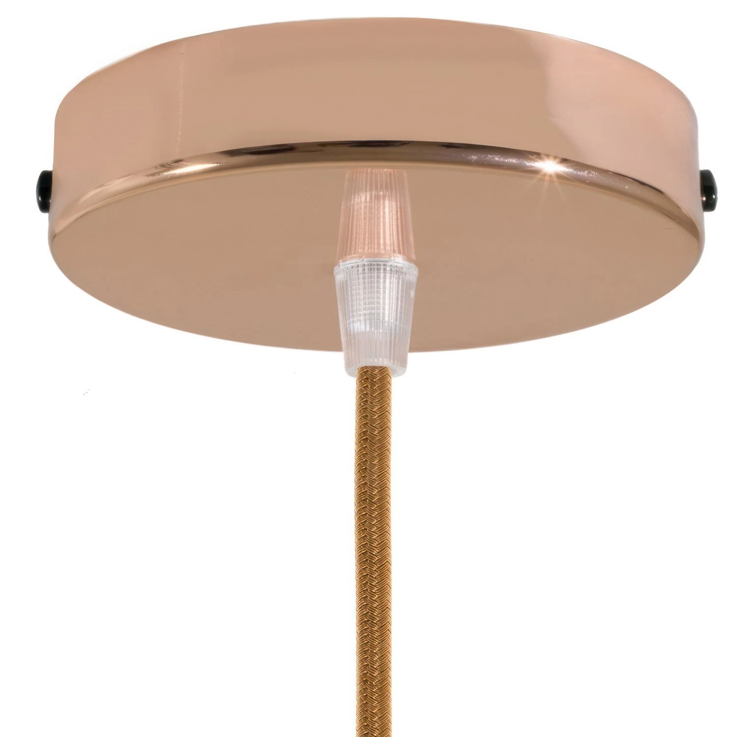 Classic 1-hole Round Metal Ceiling Canopy Kit - Copper
