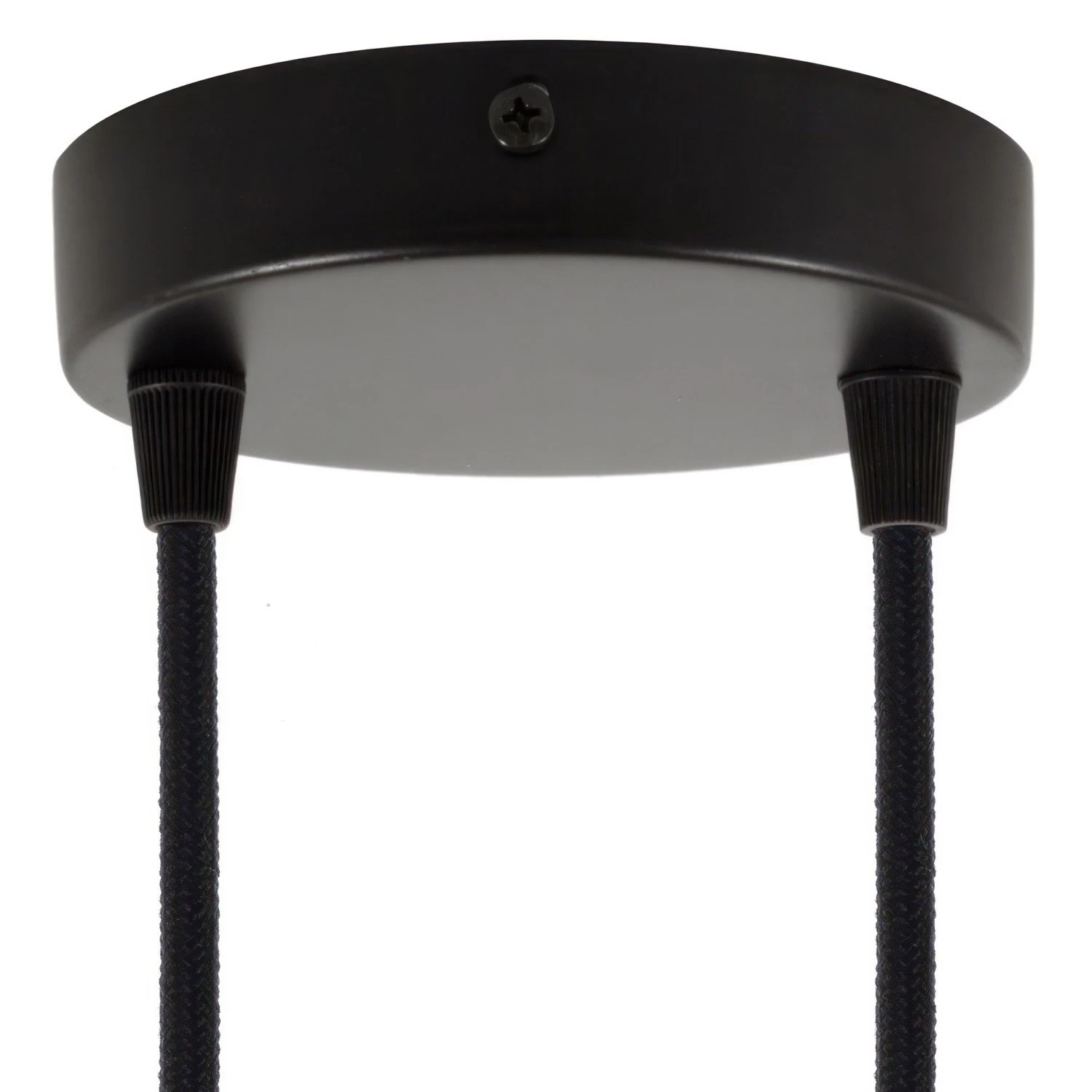 Classic 2-hole Round Metal Ceiling Canopy Kit - Black