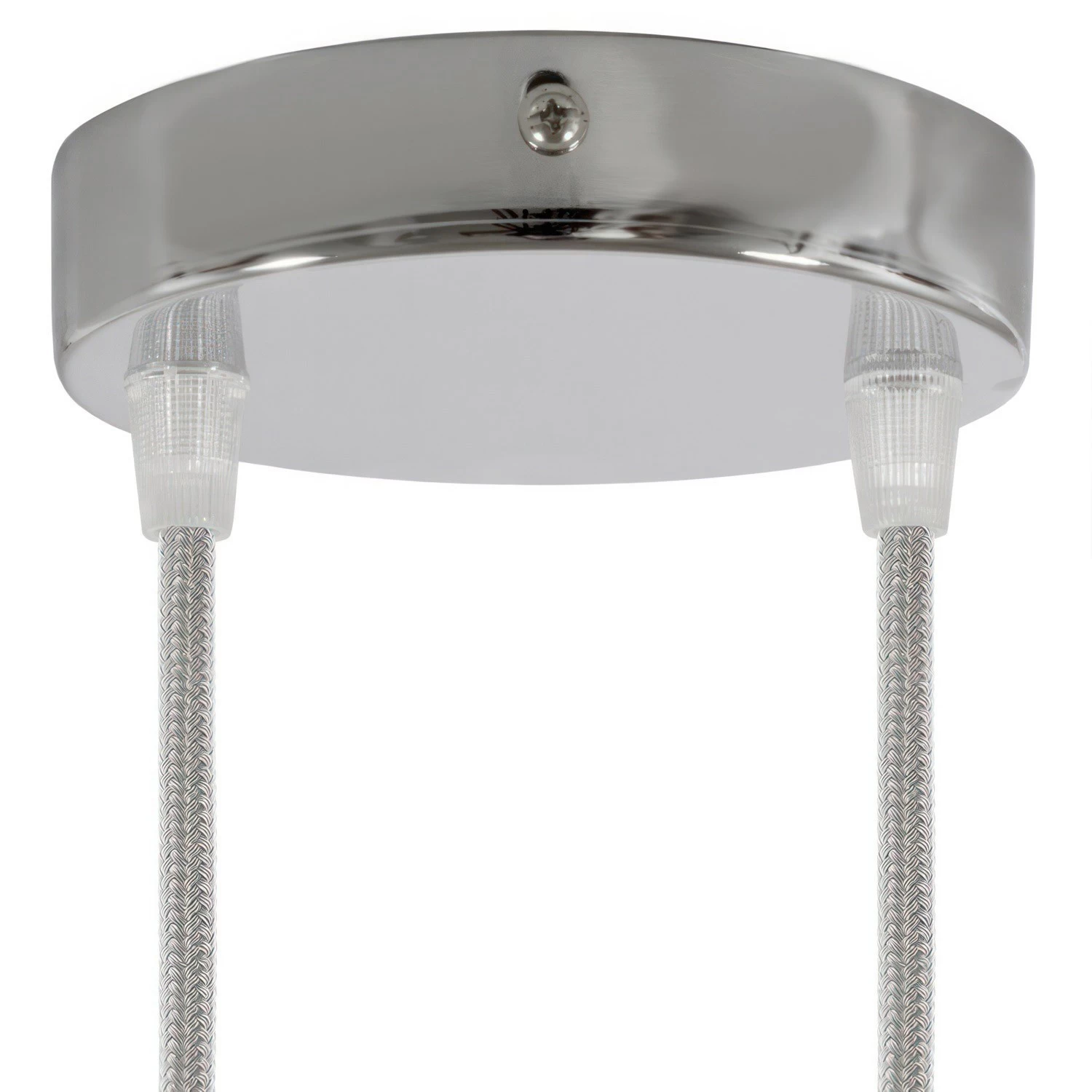 Classic 2-hole Round Metal Ceiling Canopy Kit - Chrome
