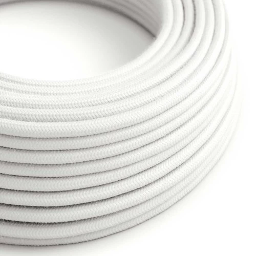Cloth Covered Wire - White Cotton RC01 - UL Listed
