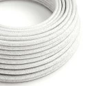 Cloth Covered Wire - White Glitter RL01 - UL Listed