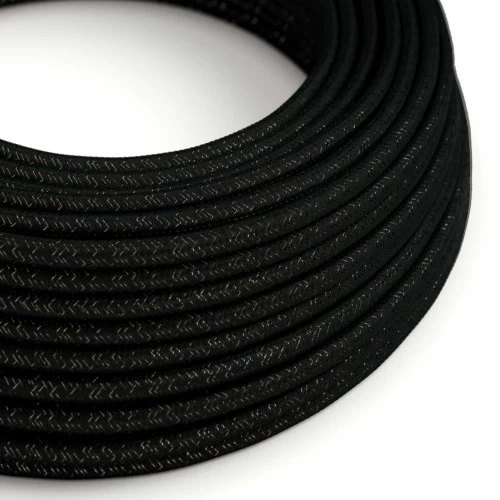 Cloth Covered Wire - Black Glitter RL04 - UL Listed