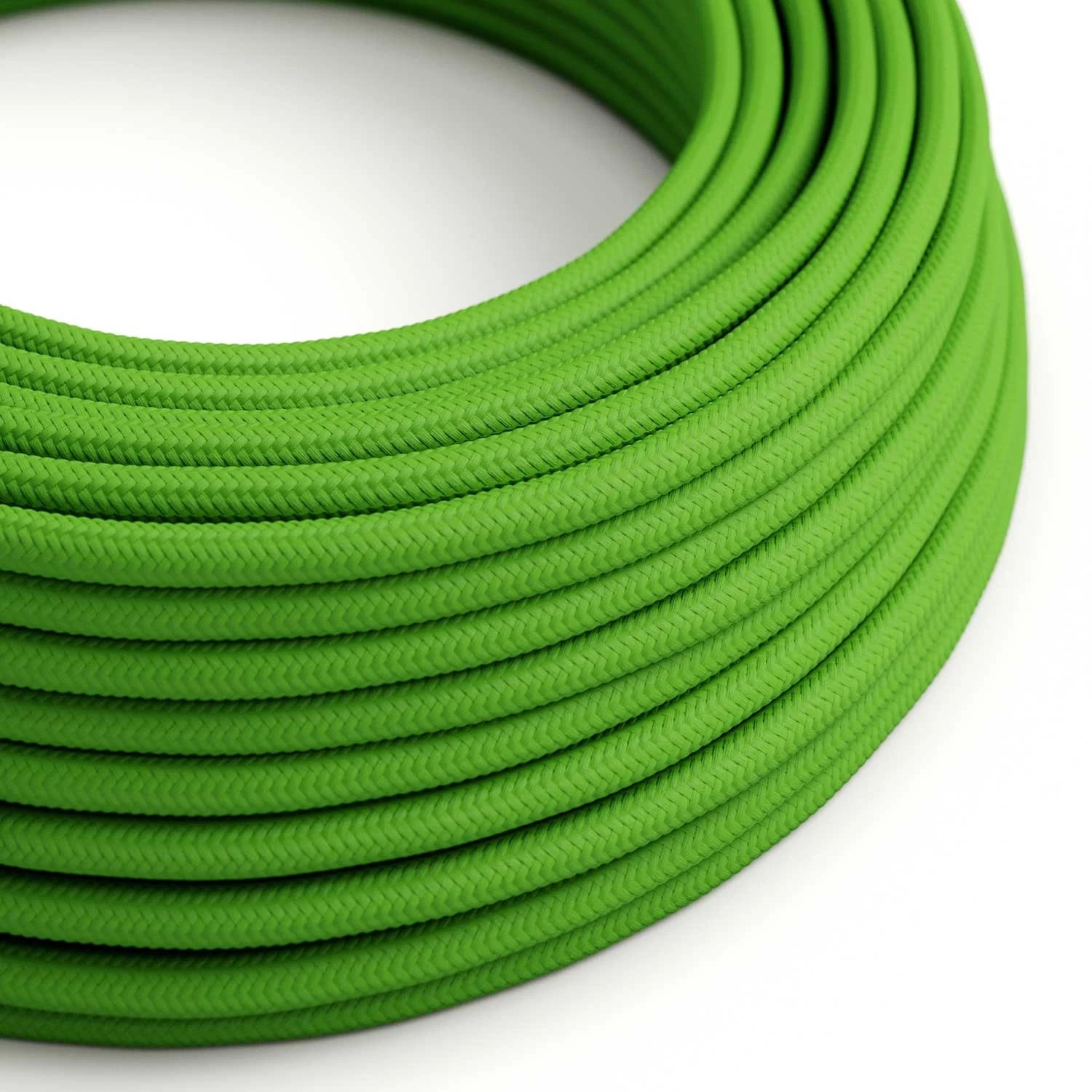 Cloth Covered Wire - Lime Green Rayon RM18 - UL Listed