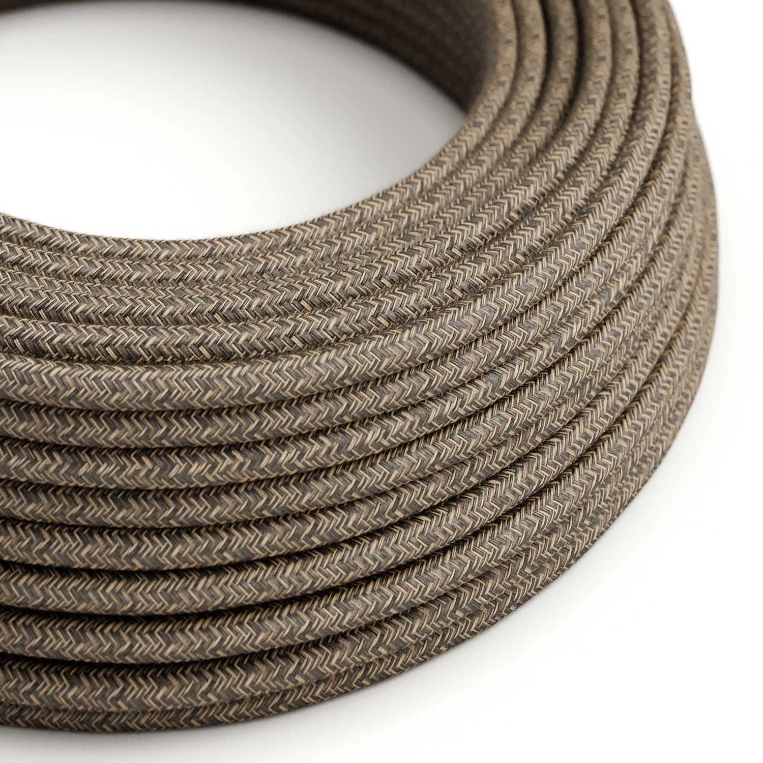 Cloth Covered Wire - Brown Linen RN04 - UL Listed