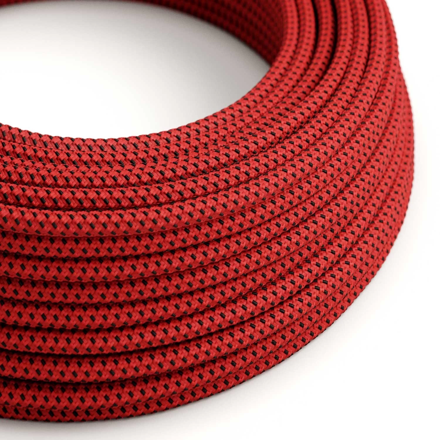 Cloth Covered Wire - Red & Black Tracer RT94 - UL Listed