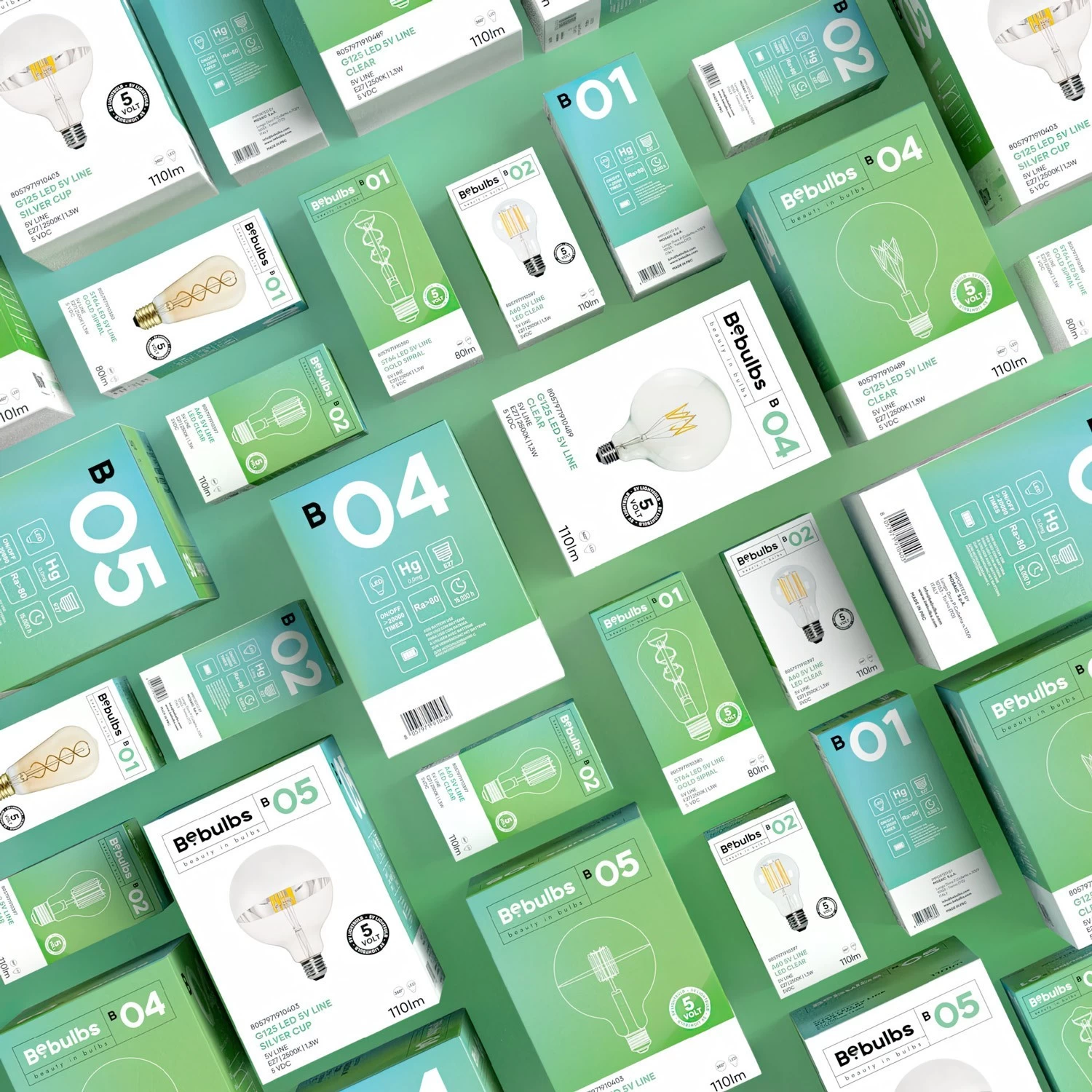 LED Light bulb gold B01 5V Collection Spiral Filament Edison ST64 1,3W E27 Dimmable 2500K