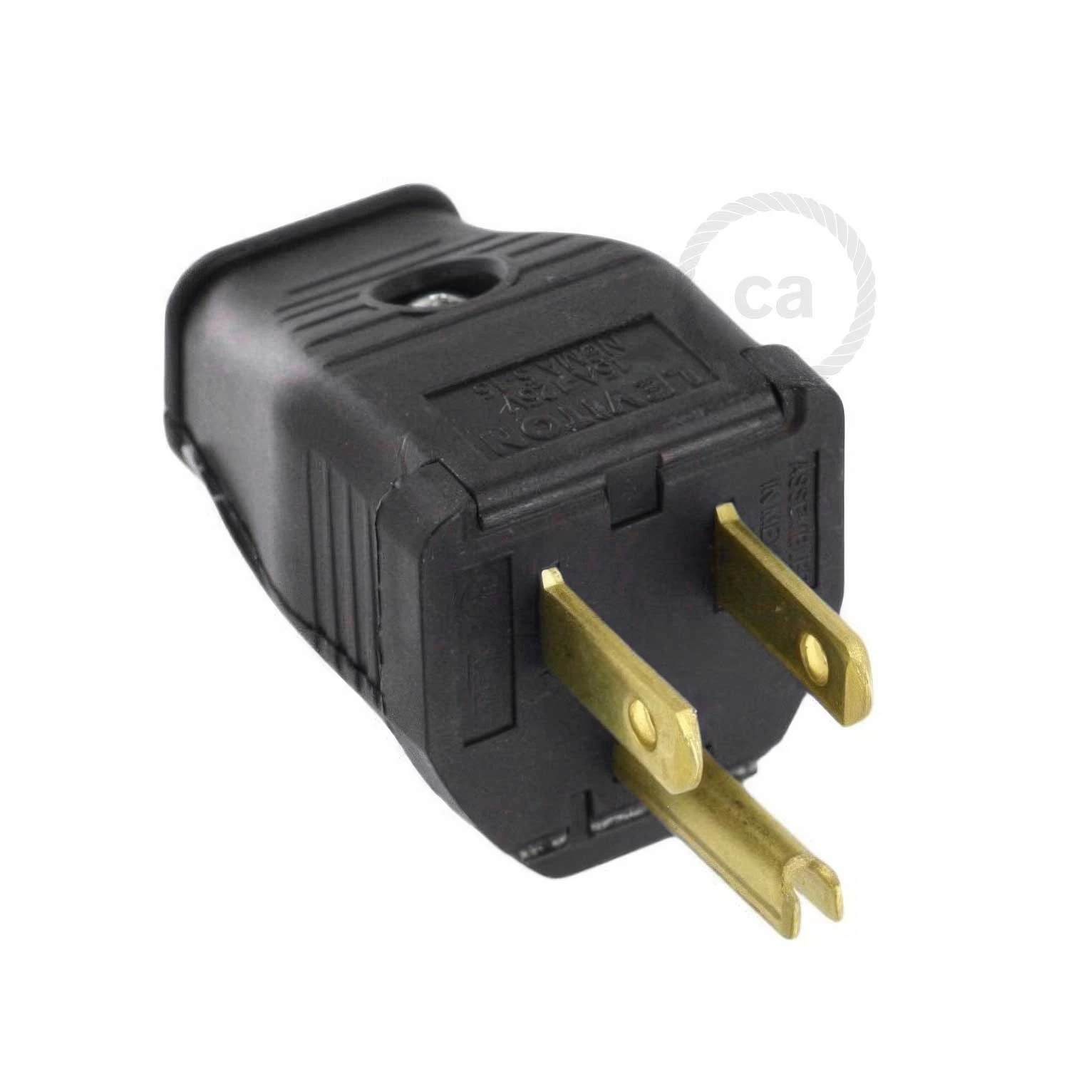 3-prong plug - Black