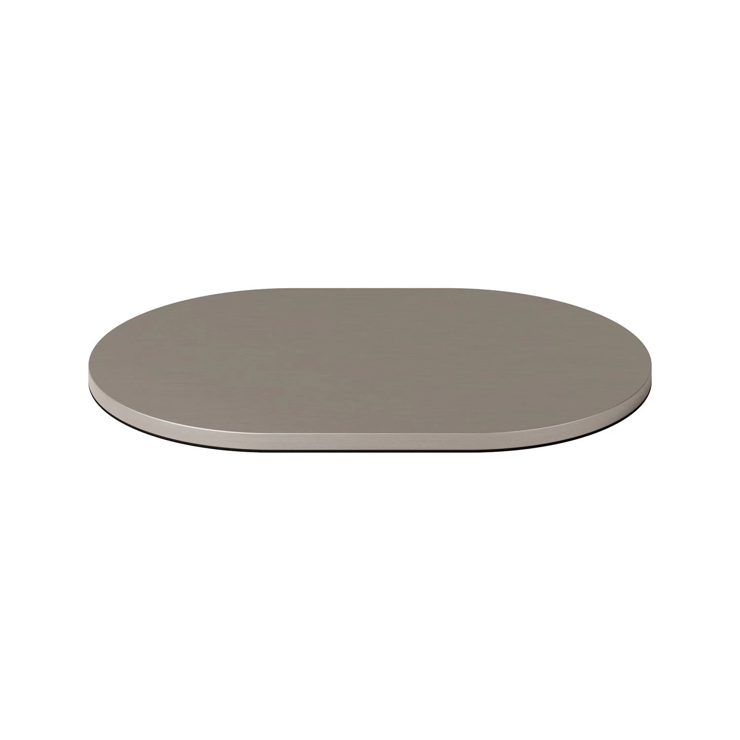 Oval metal base for MAG-Y table lamp - Brushed titanium