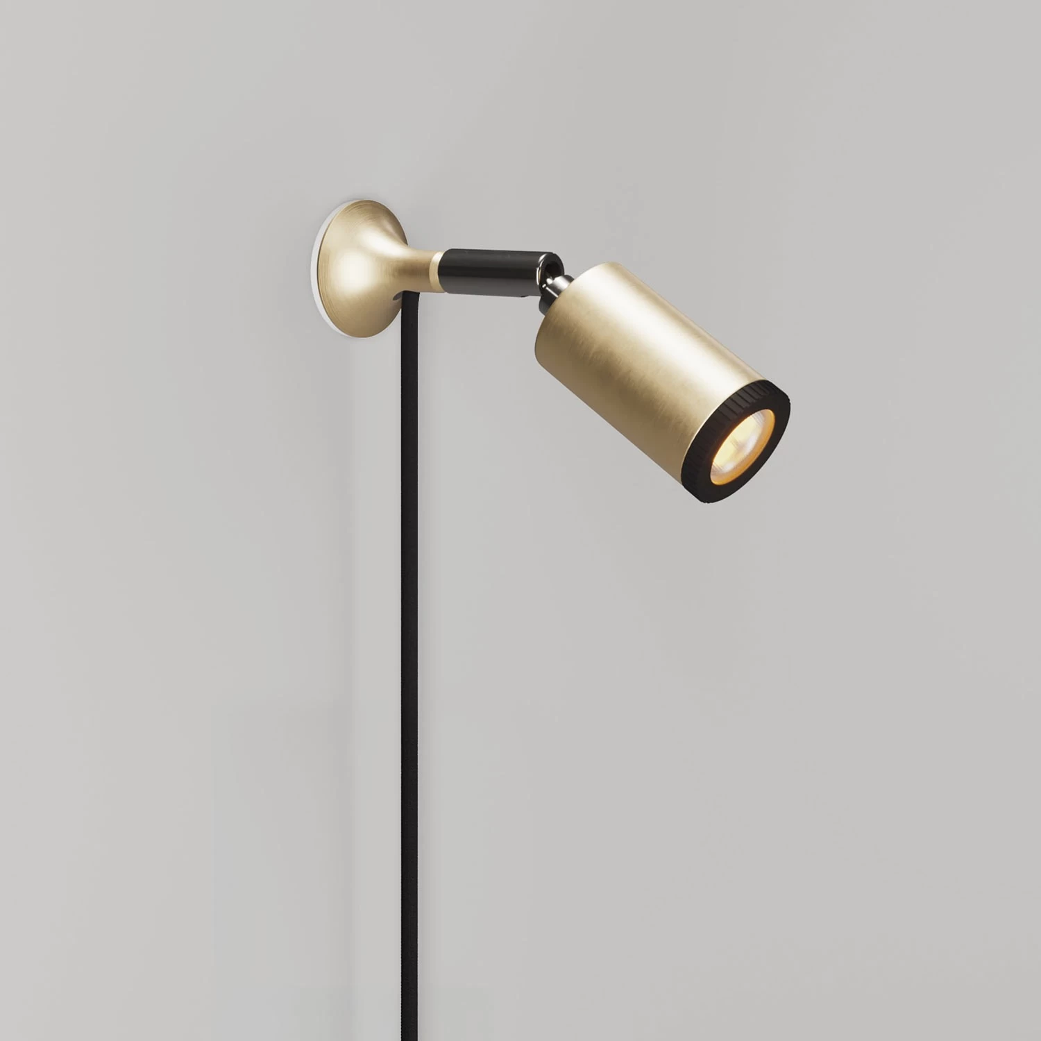 MAG-Y metal wall light with swivel joint and spotlight - Brushed bronze