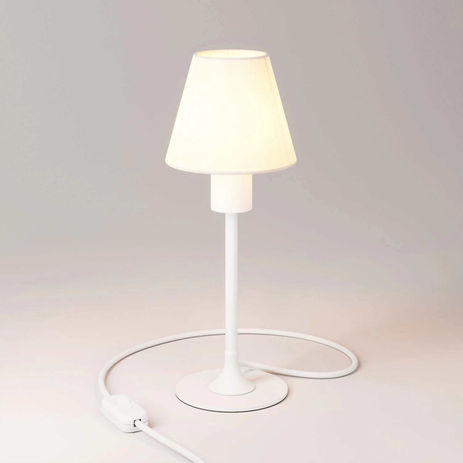 MAG-Y table lamp with canvas shade - Matt white