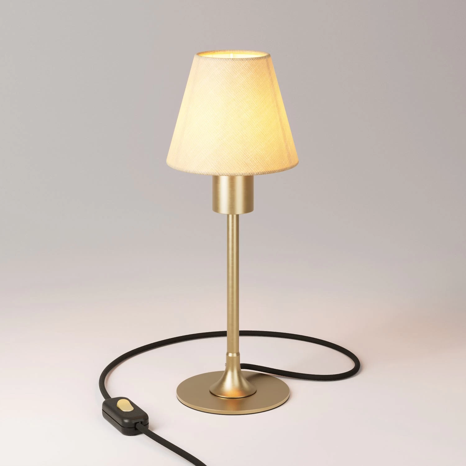 MAG-Y table lamp with canvas shade - Brushed bronze