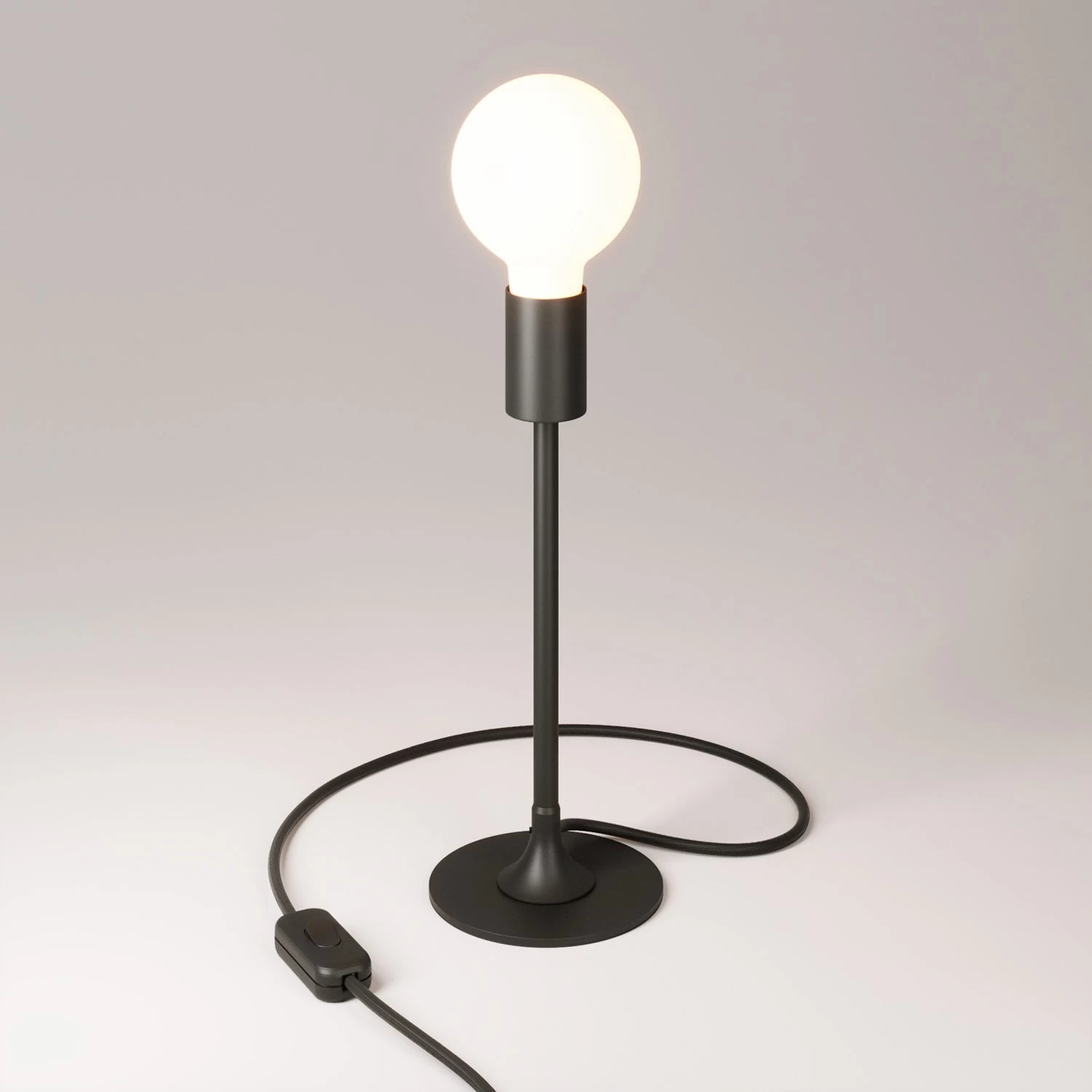 MAG-Y metal table lamp with visible bulb - Black