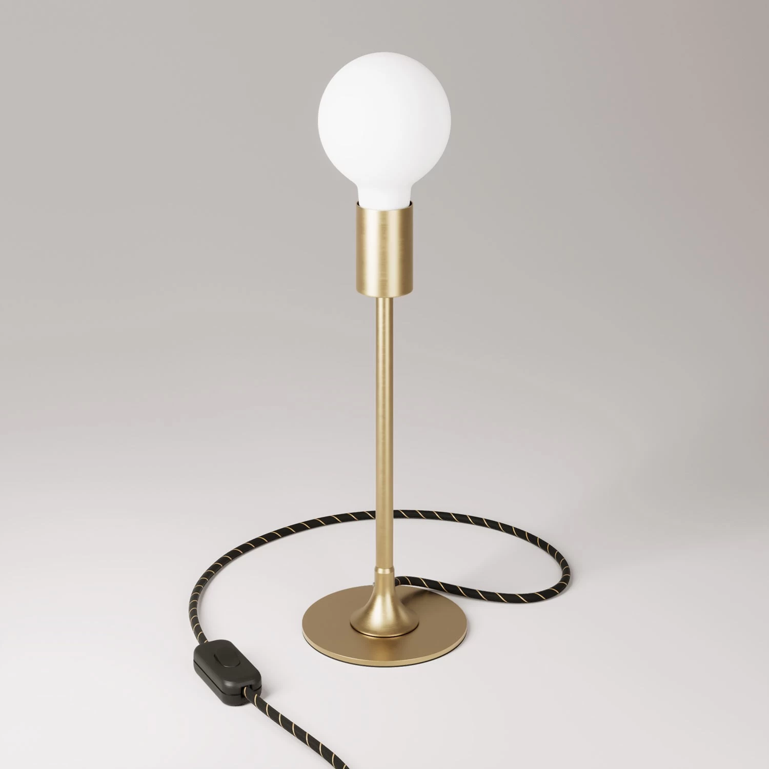 MAG-Y metal table lamp with visible bulb - Brushed bronze