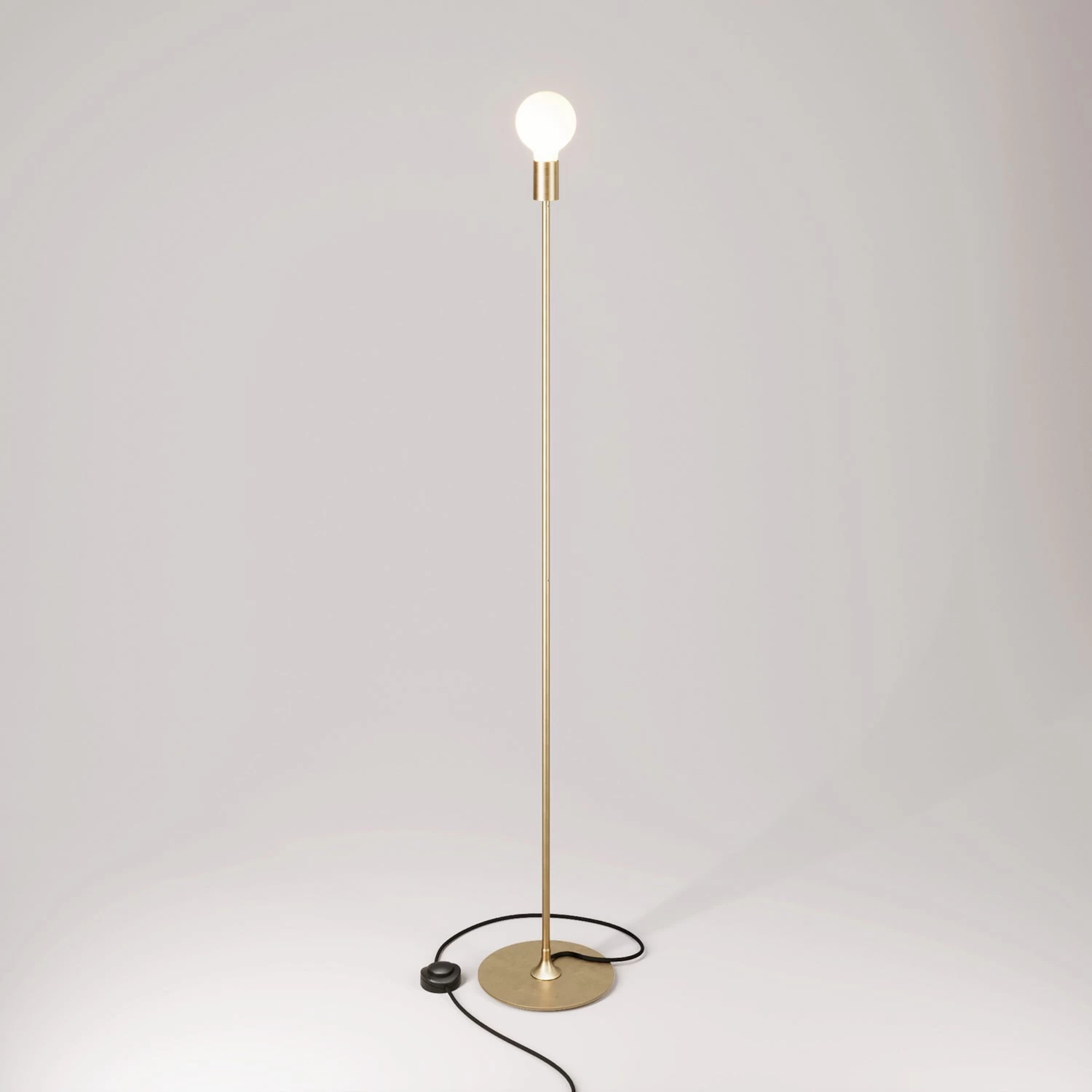 MAG-Y floor lamp with visible bulb - Brushed bronze