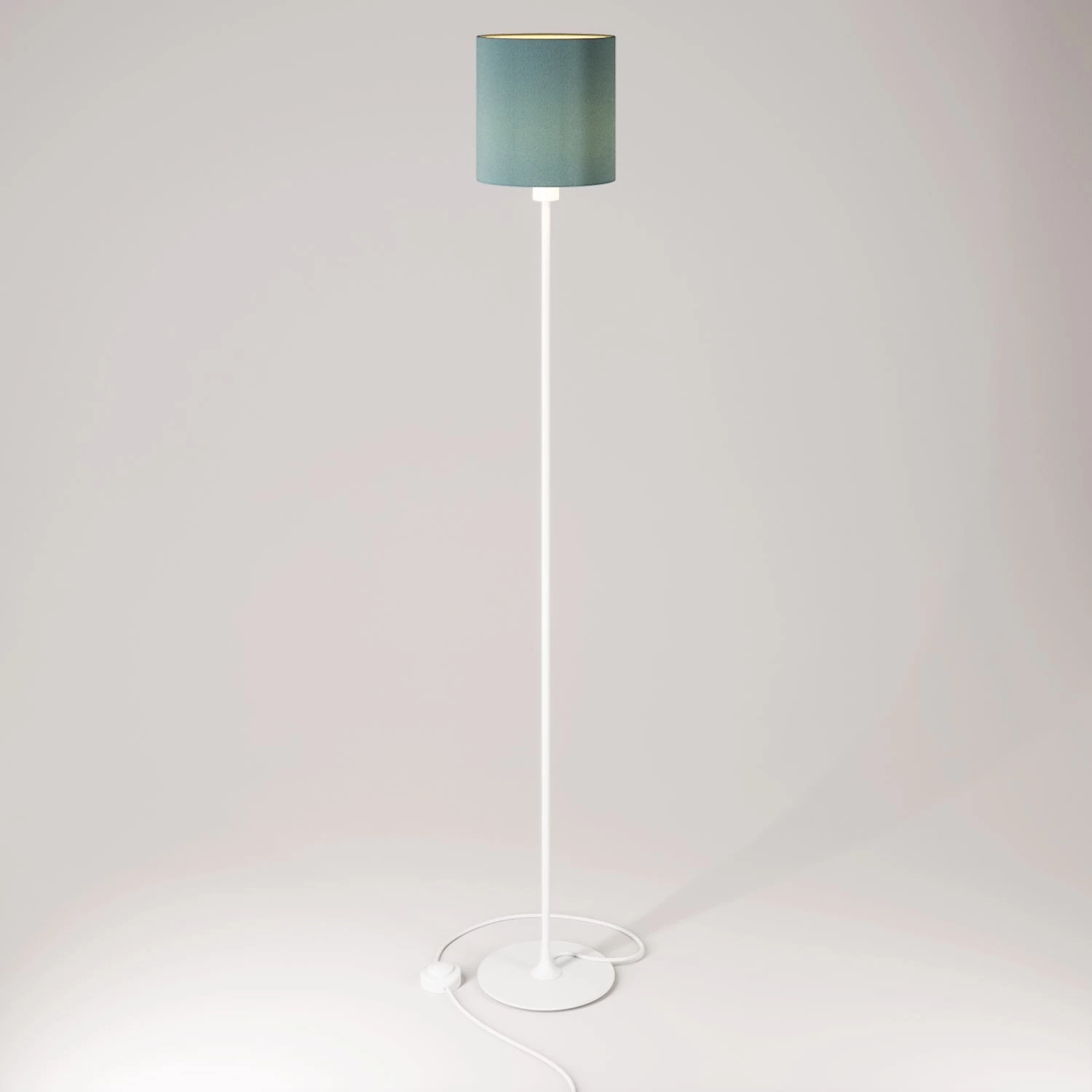 MAG-Y floor lamp with cylindrical M shade - Matt white