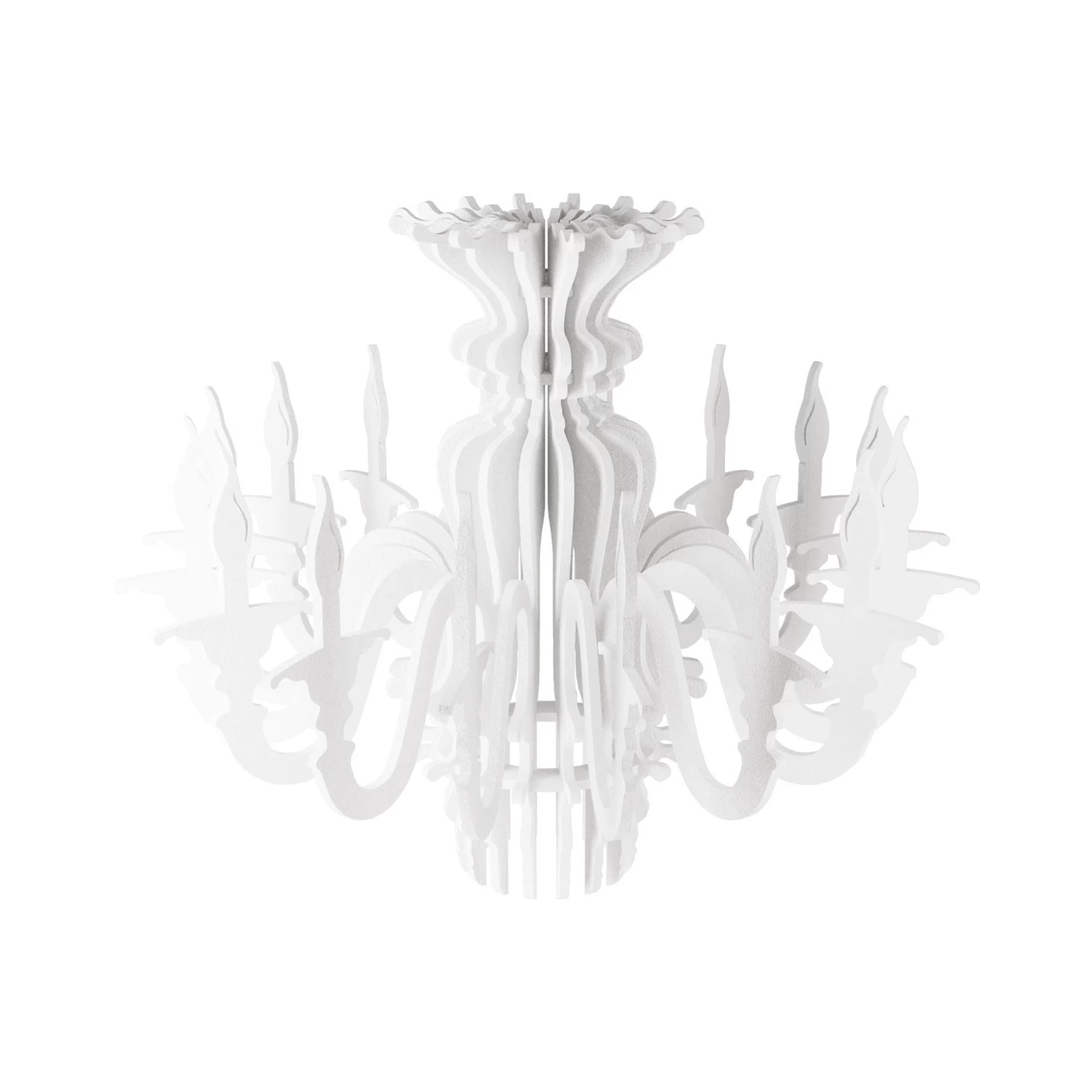 SHHANDELIER - Classic Lampshade Made of Sound-Absorbing Material - White melange