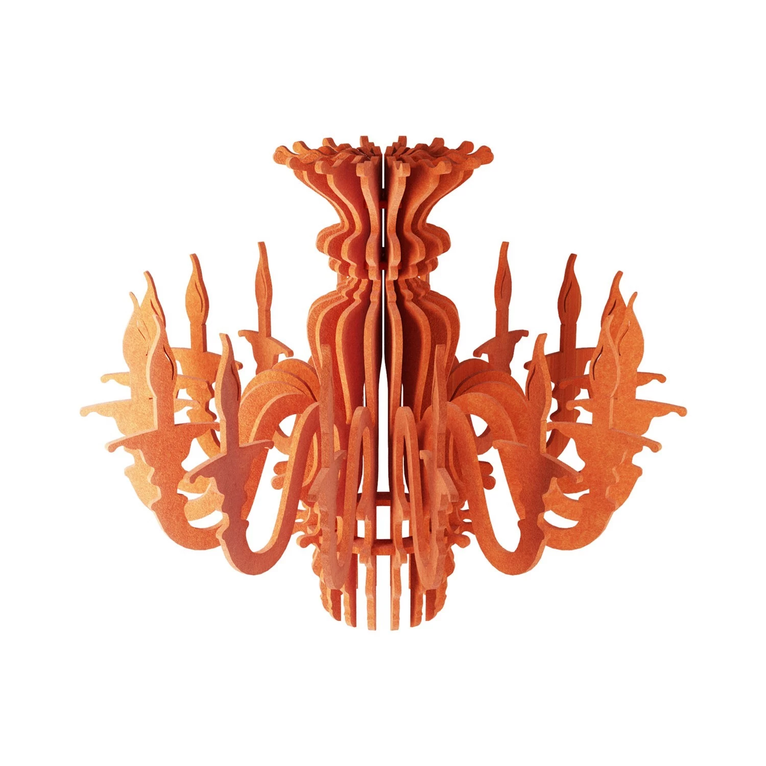 SHHANDELIER - Classic Lampshade Made of Sound-Absorbing Material - Orange melange